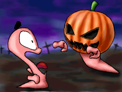 Happy Haloween and Worms 3D premiere !!! by DRagonka - 18:41,  1 Nov 2003