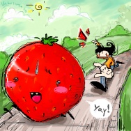 Run strawberry! Run! by xKimix