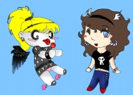 chibi blackie & chibi Asha by Blackie