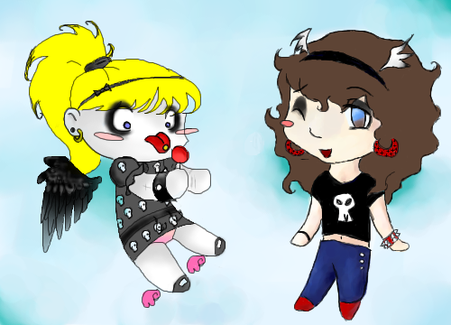 chibi blackie & chibi Asha by Blackie - 17:39, 24 Jun 2007