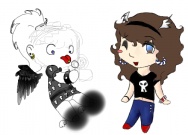 chibi blackie & chibi Asha by Blackie