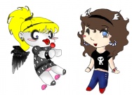 chibi blackie & chibi Asha by Blackie