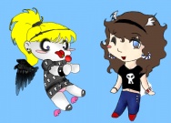 chibi blackie & chibi Asha by Blackie