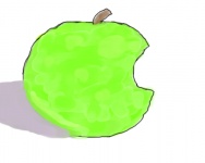 a apple by sunrise