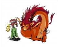 Teh Gah Man and the Dragon. XD by Megan