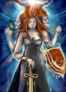 Triple Goddess Brigid by Dugvayne