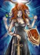 Triple Goddess Brigid by Dugvayne