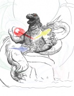 Godzilla vs. King Ghidorah by Ryan