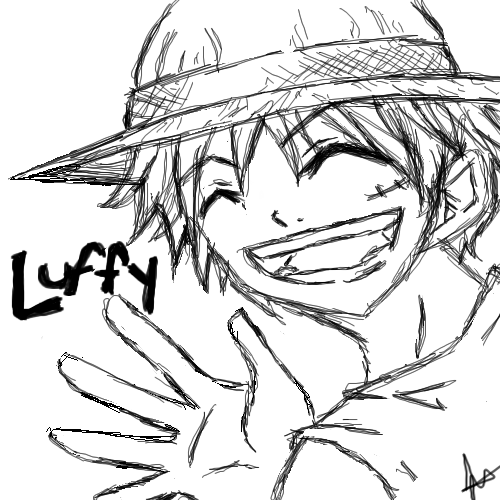 Luffy sketch colored -One Piece by cluelesscaptain - 19:23, 20 Aug 2008