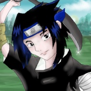 Sasuke i shuriken by Narucianka