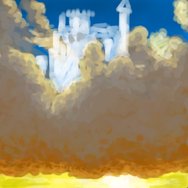 Castle in clouds and "something" ROCZNICA! x3 by K2chan