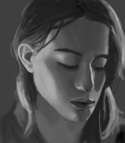 Grayscale portrait practice by Blackmesa - 10:17, 20 Mar 2009