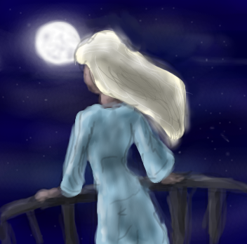 Lady at moon by Zovesta - 05:48, 27 Jun 2009