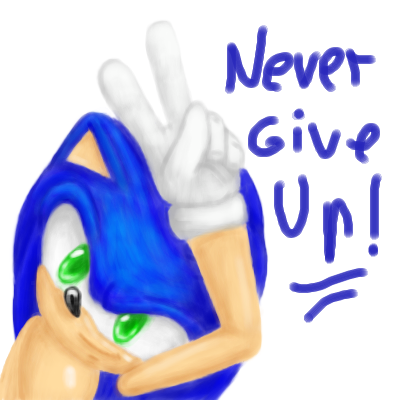 sonic never give up by Tete-chin - 14:14, 16 Jul 2009