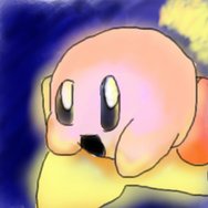 Kirby on a Warp Star by patchis-forest