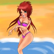 At the Beach by LadyMJ