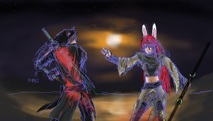 cat 'n bunny jedi knights by gantzer - 22:14, 15 Feb 2010