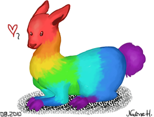 Rainbow Llamaz by McFluffy - 11:13, 28 Aug 2010