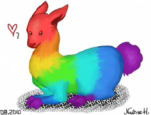 Rainbow Llamaz by McFluffy - 11:13, 28 Aug 2010