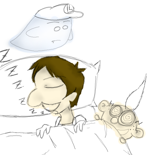 Luigi Sleeping by KulockDarkness - 06:18,  8 Jun 2011