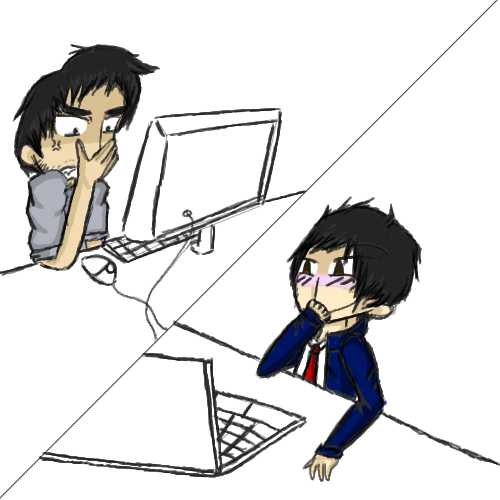 Dojima and Adachi on Twitter by KulockDarkness - 23:21,  6 Sep 2011