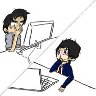 Dojima and Adachi on Twitter by KulockDarkness