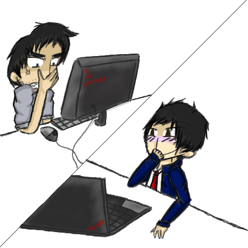 Dojima and Adachi on Twitter by KulockDarkness - 23:21,  6 Sep 2011