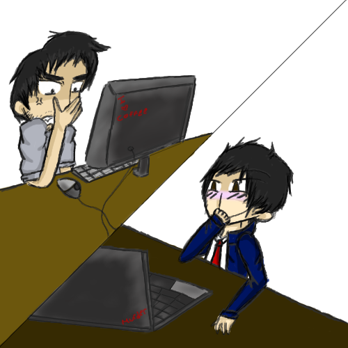 Dojima and Adachi on Twitter by KulockDarkness - 23:21,  6 Sep 2011