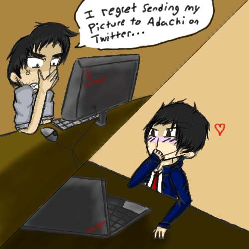 Dojima and Adachi on Twitter by KulockDarkness - 23:21,  6 Sep 2011