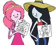 Marceline and Bubblegum by curly-qs