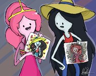 Marceline and Bubblegum by curly-qs