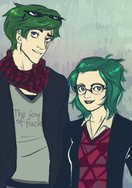 green hair team by xKimix